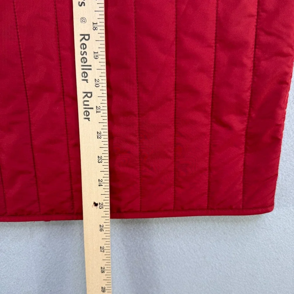 MICHAEL KORS Puffer Quilted Vest Red Full Zip Sleeveless Jacket Mens‎ Size M